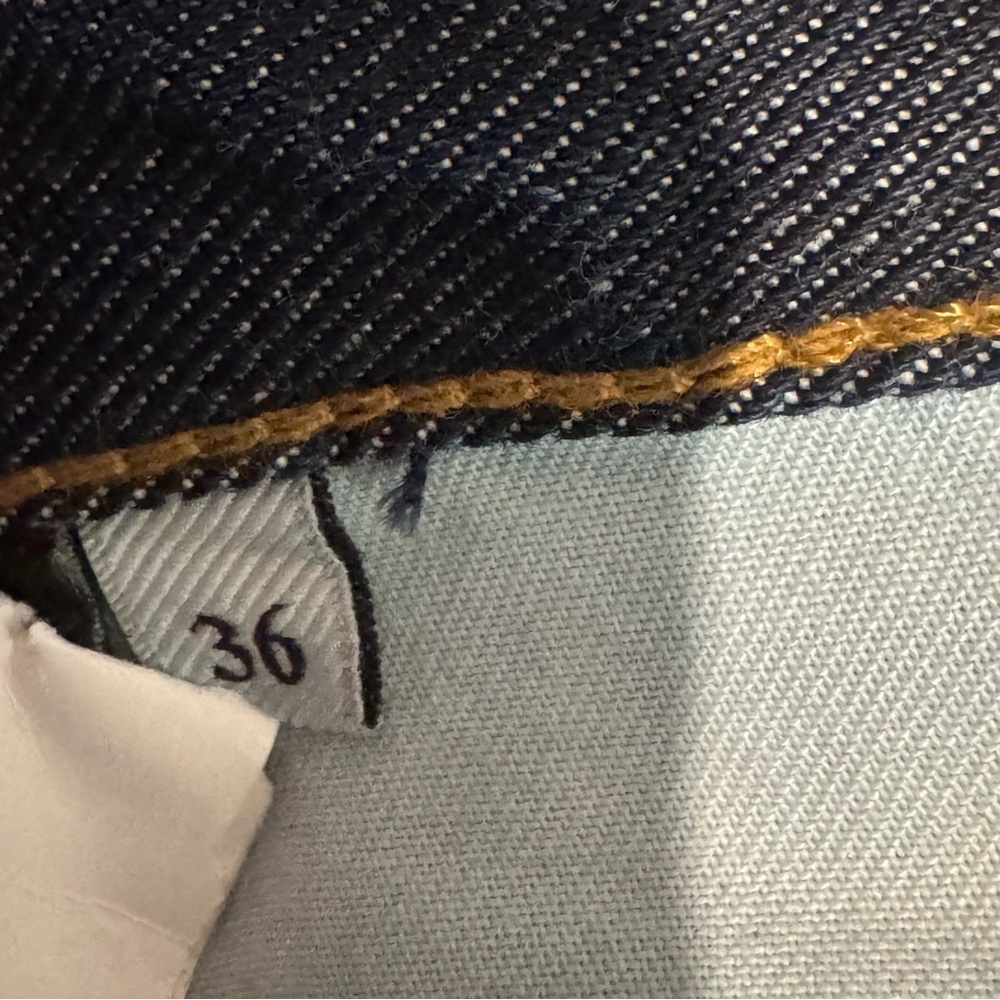 7 For All Mankind Standard Jeans 36 Dark Wash Straight Leg 100% Cotton Denim - Picture 6 of 9